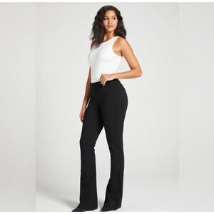 Betabrand Classic DPYP Dress Pant Yoga Pant Bootcut Black Size Large Long